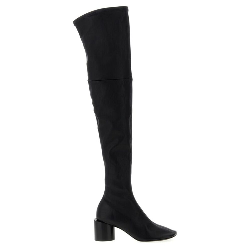 Jil Sander Black Leather Over The Women's Knee